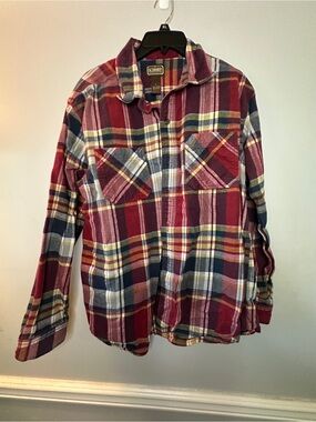 C.E. Schmidt Maroon Plaid Cotton Workshirt
